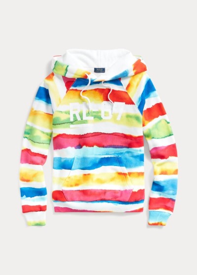 Polo Ralph Lauren Striped Fleece Hættetrøje Dame Danmark (OSENP2584)